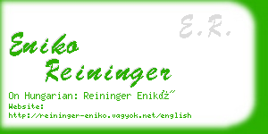 eniko reininger business card